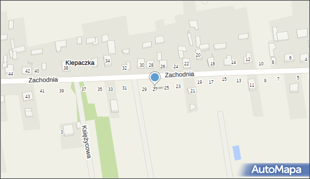 Klepaczka, Zachodnia, 27, mapa Klepaczka