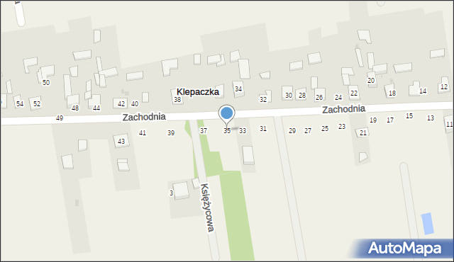 Klepaczka, Zachodnia, 35, mapa Klepaczka