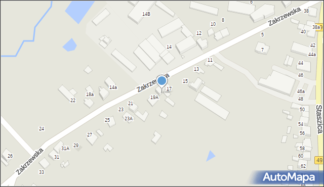 Kłobuck, Zakrzewska, 19, mapa Kłobuck