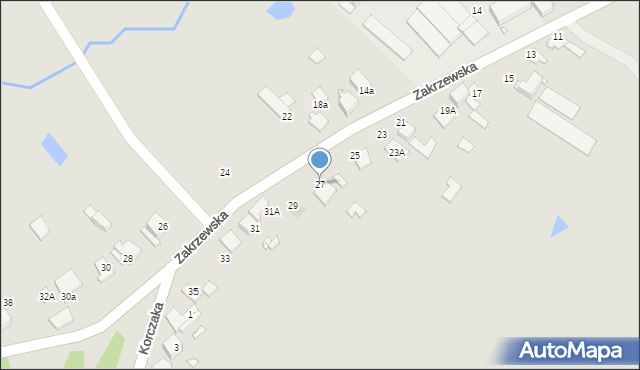 Kłobuck, Zakrzewska, 27, mapa Kłobuck