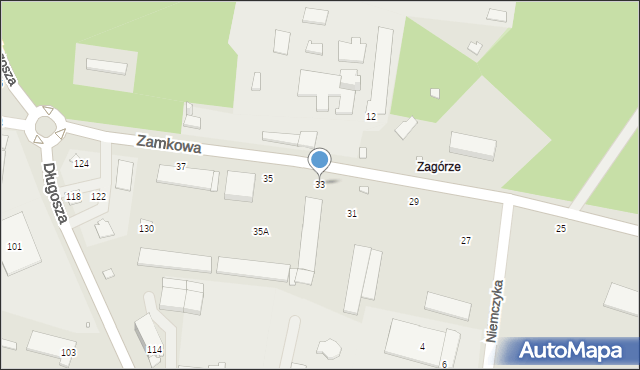Kłobuck, Zamkowa, 33, mapa Kłobuck