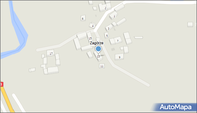 Kłodzko, Zagórze, 13, mapa Kłodzka