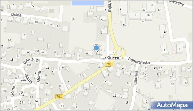 Klucze, Zawierciańska, 2, mapa Klucze