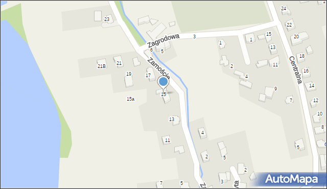 Kobiernice, Zamoście, 15, mapa Kobiernice