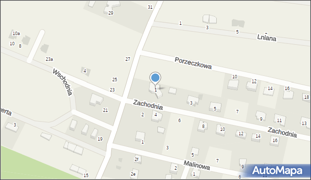 Kobylice, Zachodnia, 1, mapa Kobylice