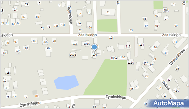 Kobyłka, Załuskiego Marcina, ks., 106, mapa Kobyłka