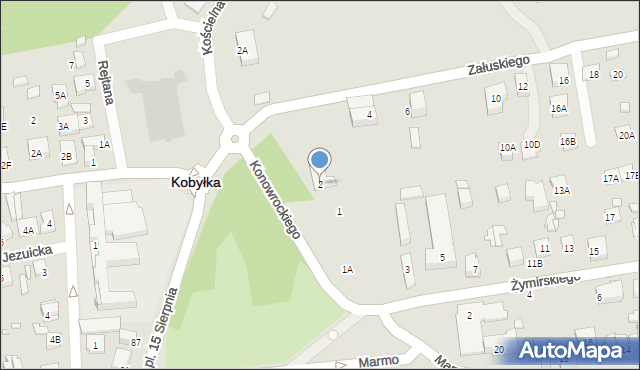 Kobyłka, Załuskiego Marcina, ks., 2, mapa Kobyłka