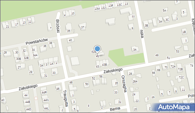 Kobyłka, Załuskiego Marcina, ks., 41, mapa Kobyłka
