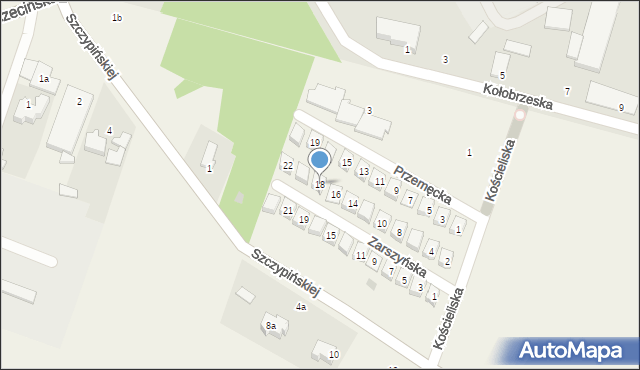 Kobylnica, Zarszyńska, 18, mapa Kobylnica