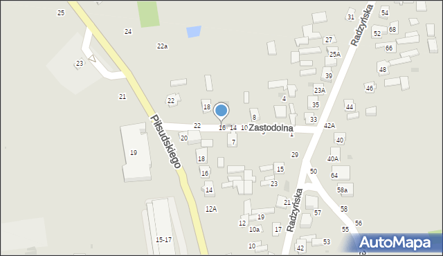 Kock, Zastodolna, 16, mapa Kock