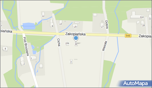 Kocoń, Zakopiańska, 12, mapa Kocoń