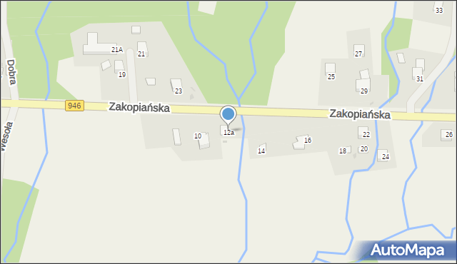 Kocoń, Zakopiańska, 12a, mapa Kocoń