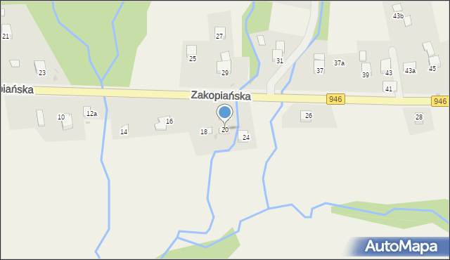 Kocoń, Zakopiańska, 20, mapa Kocoń