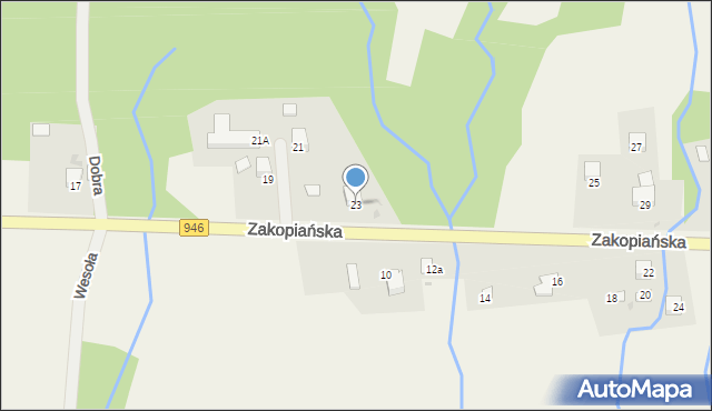 Kocoń, Zakopiańska, 23, mapa Kocoń