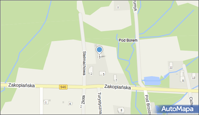 Kocoń, Zakopiańska, 3, mapa Kocoń