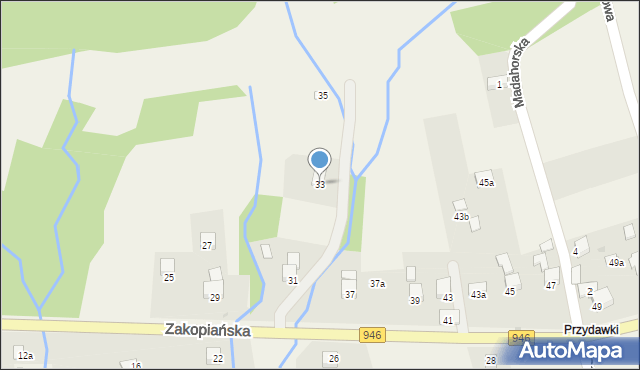 Kocoń, Zakopiańska, 33, mapa Kocoń