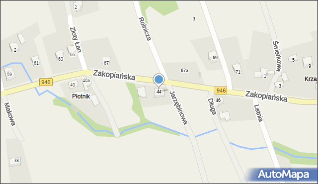 Kocoń, Zakopiańska, 44, mapa Kocoń