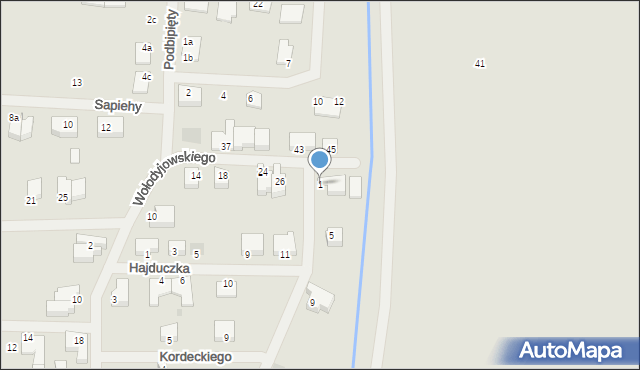 Kołobrzeg, Zagłoby Jana Onufrego, 1, mapa Kołobrzegu