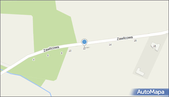 Kolonia Gościeńczyce, Zawilcowa, 12, mapa Kolonia Gościeńczyce