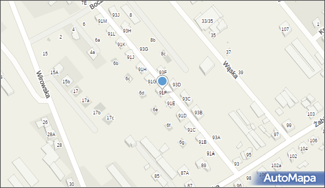 Komorniki, Żabikowska, 91C, mapa Komorniki