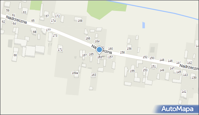 Komorów, Zarzeczna, 161, mapa Komorów