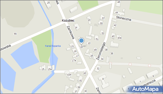 Koniecpol, Zamkowa, 12, mapa Koniecpol