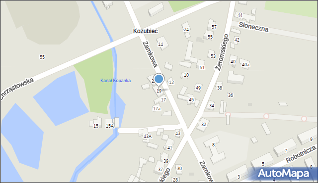 Koniecpol, Zamkowa, 19, mapa Koniecpol