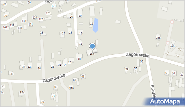 Konin, Zagórowska, 16, mapa Konina