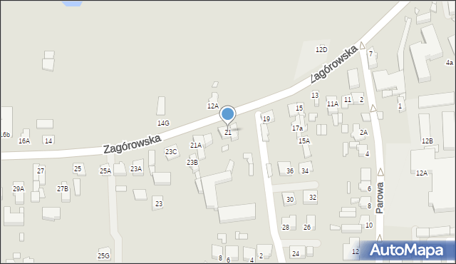 Konin, Zagórowska, 21, mapa Konina