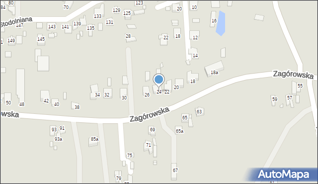 Konin, Zagórowska, 24, mapa Konina