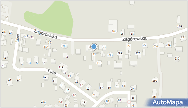 Konin, Zagórowska, 33, mapa Konina