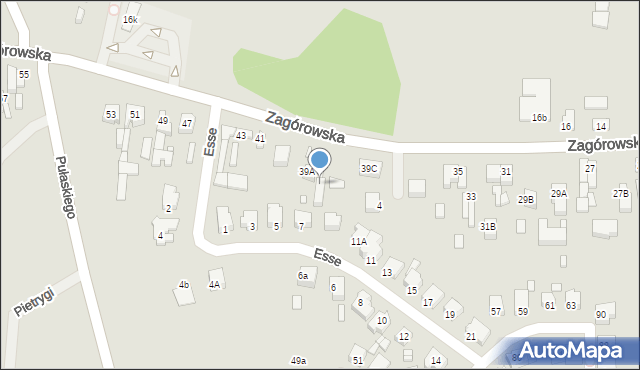 Konin, Zagórowska, 39b, mapa Konina