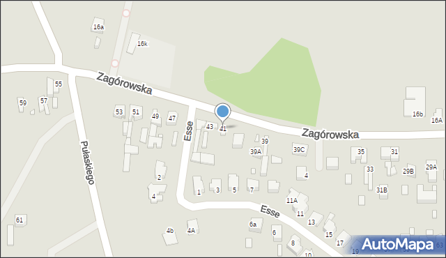 Konin, Zagórowska, 41, mapa Konina