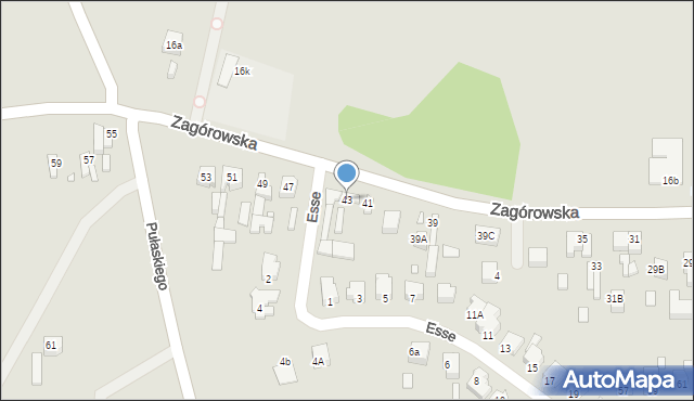 Konin, Zagórowska, 43, mapa Konina