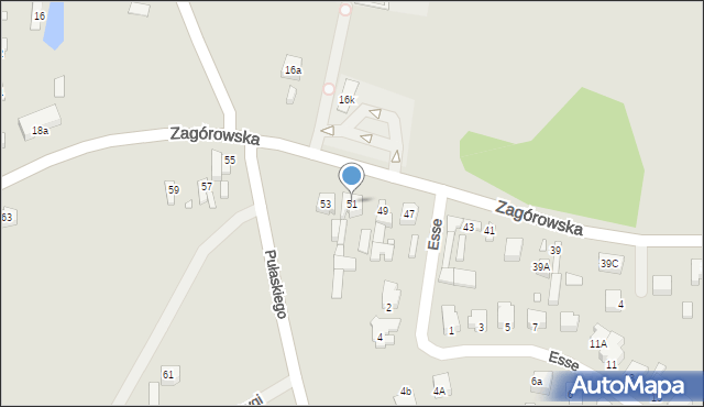 Konin, Zagórowska, 51, mapa Konina