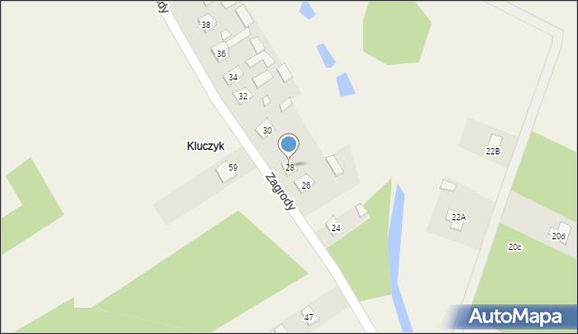 Kopki, Zagrody, 28, mapa Kopki