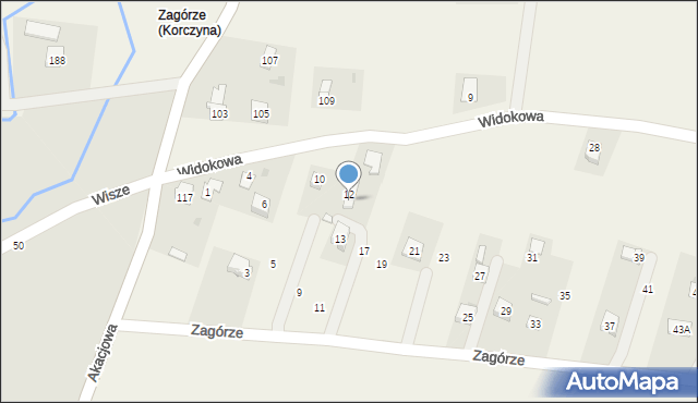 Korczyna, Zagórze, 15, mapa Korczyna