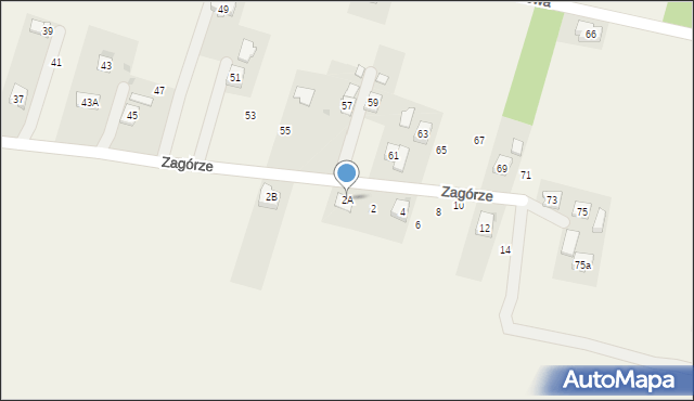 Korczyna, Zagórze, 2A, mapa Korczyna