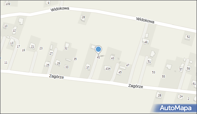 Korczyna, Zagórze, 41, mapa Korczyna