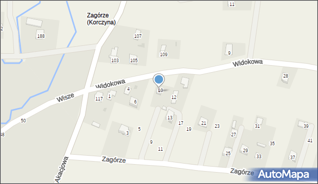 Korczyna, Zagórze, 7, mapa Korczyna