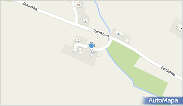 Korczyna, Zamkowa, 11, mapa Korczyna