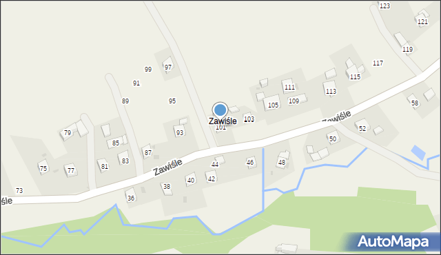 Korczyna, Zawiśle, 101, mapa Korczyna