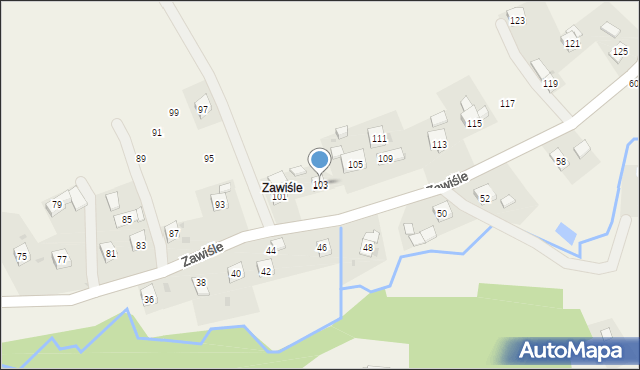 Korczyna, Zawiśle, 103, mapa Korczyna