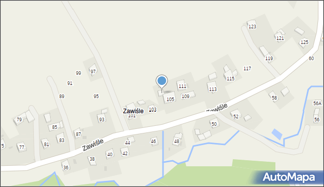 Korczyna, Zawiśle, 107, mapa Korczyna