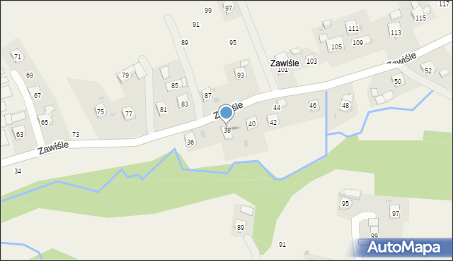 Korczyna, Zawiśle, 38, mapa Korczyna