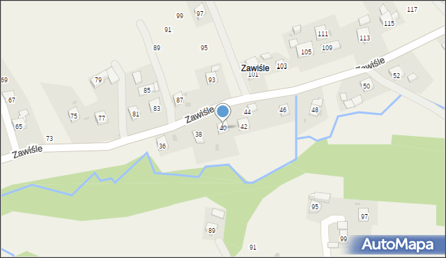 Korczyna, Zawiśle, 40, mapa Korczyna