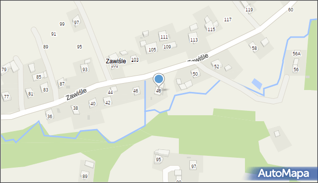 Korczyna, Zawiśle, 48, mapa Korczyna