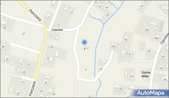 Korczyna, Zawiśle, 8, mapa Korczyna