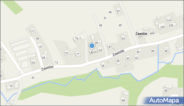 Korczyna, Zawiśle, 81, mapa Korczyna