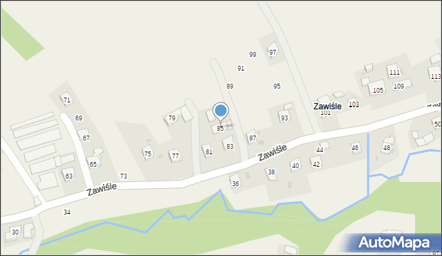 Korczyna, Zawiśle, 85, mapa Korczyna